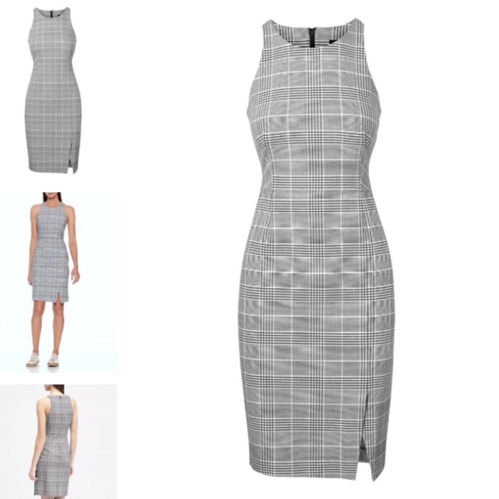 BANANA REPUBLIC Bi-Stretch Racer Neck Sheath Dress